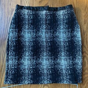 DKNY Tweed Black & White Mini Skirt